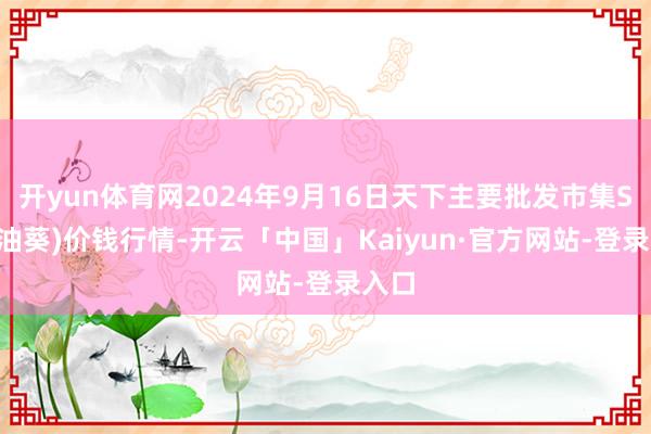 开yun体育网2024年9月16日天下主要批发市集S33(油葵)价钱行情-开云「中国」Kaiyun·官方网站-登录入口